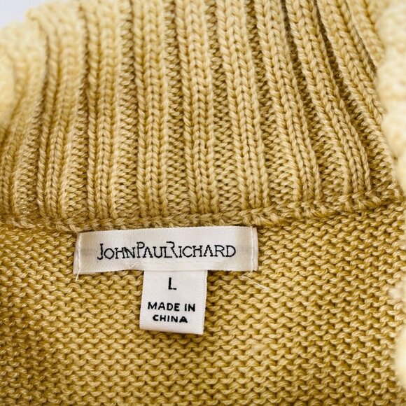 John Paul Richard Womens Faux Fur & Knit Vest size Large Beige Brown - Picture 2 of 5